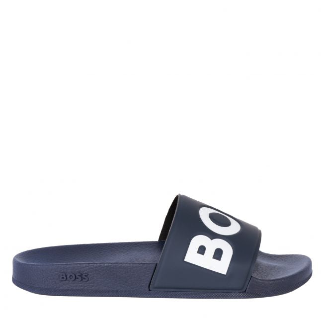 Mens Dark Blue Aryeh Logo Slides