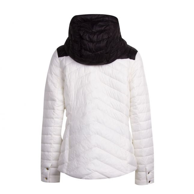 Womens White/Black Lightning Quilted Jacket