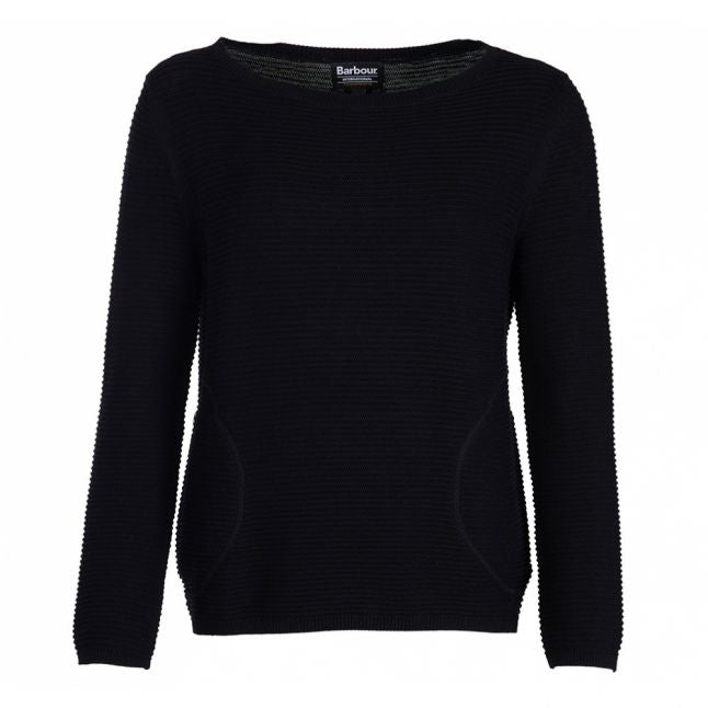 Womens Black Aragan Knitted Top