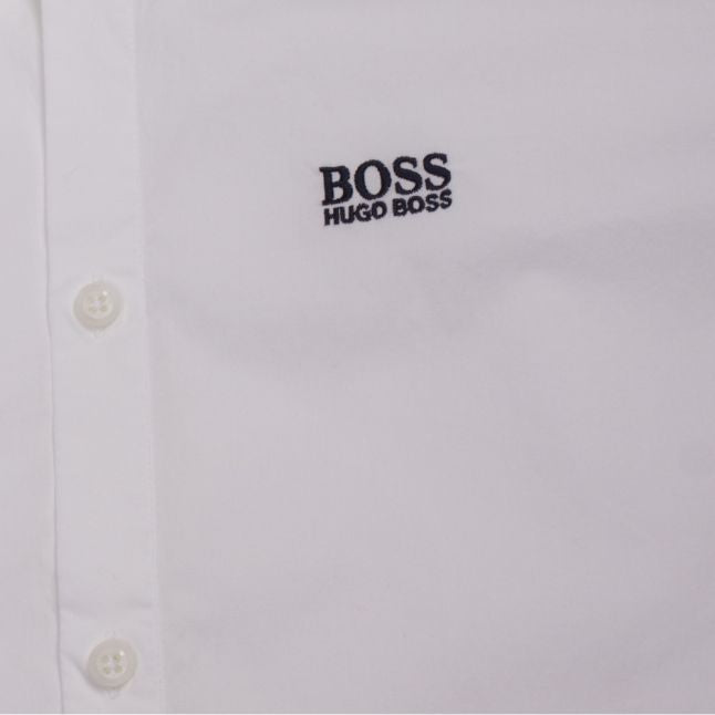 Athleisure Mens White Biadia_R Poplin Regular Fit S/s Shirt