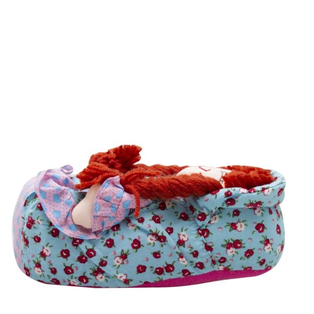 Girls Brown Hair Doll Slippers (24-36)