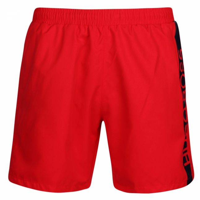 Mens Bright Red Dolphin Side Logo Swim Shorts