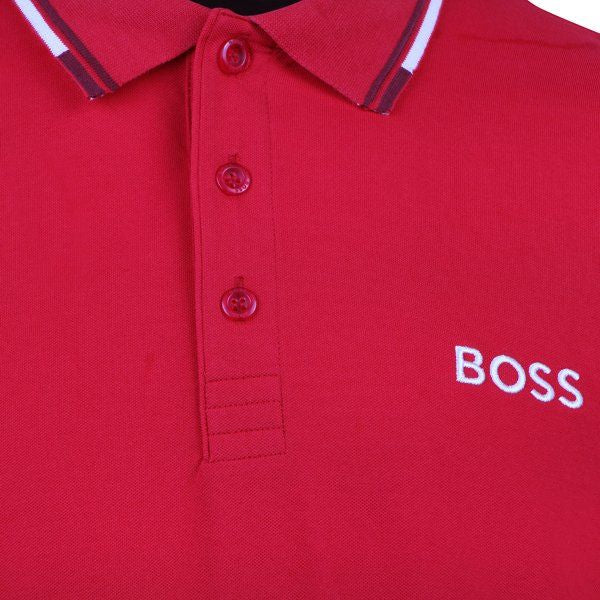 Mens Medium Red Paddy Pro S/s Polo Shirt