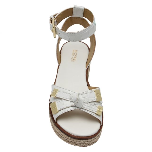 Womens Optic White Ripley Bow Flatform Sandals