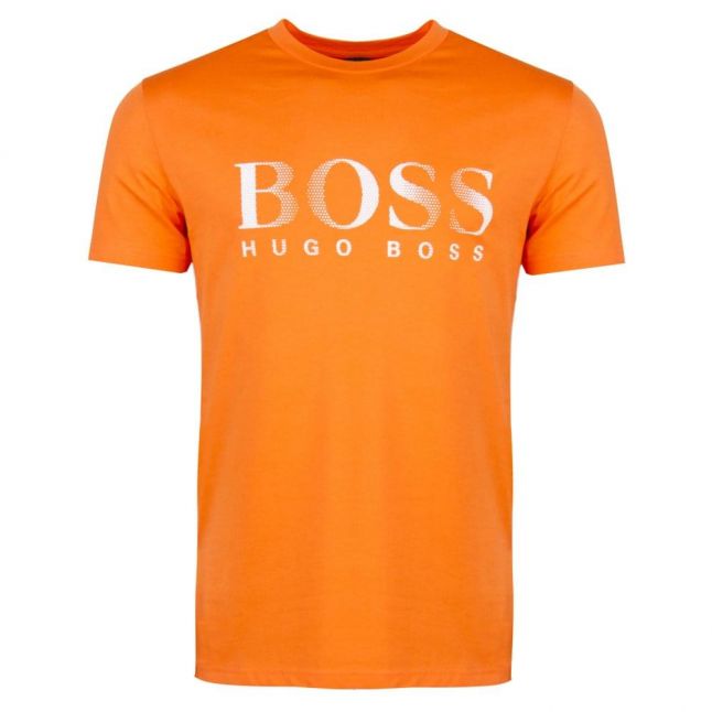 Mens Bright Orange Beach Big Logo S/s T Shirt