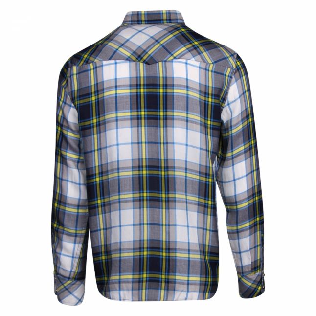 Mens Black/Yellow S-East-Long-F Check L/s Shirt