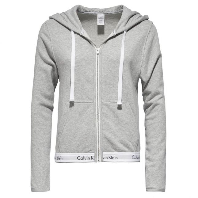 Womens Grey Heather Zip Up Hoodie