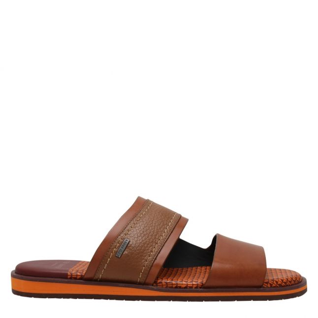 Mens Tan Farlex Leather Sandals