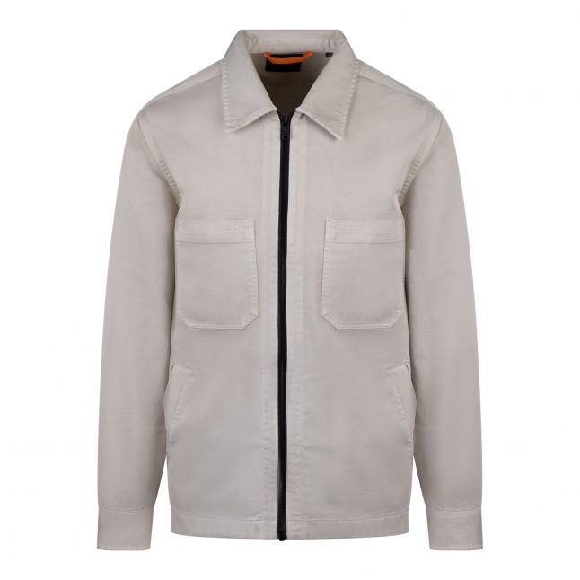 Mens Light Beige Luddy-zip Overshirt