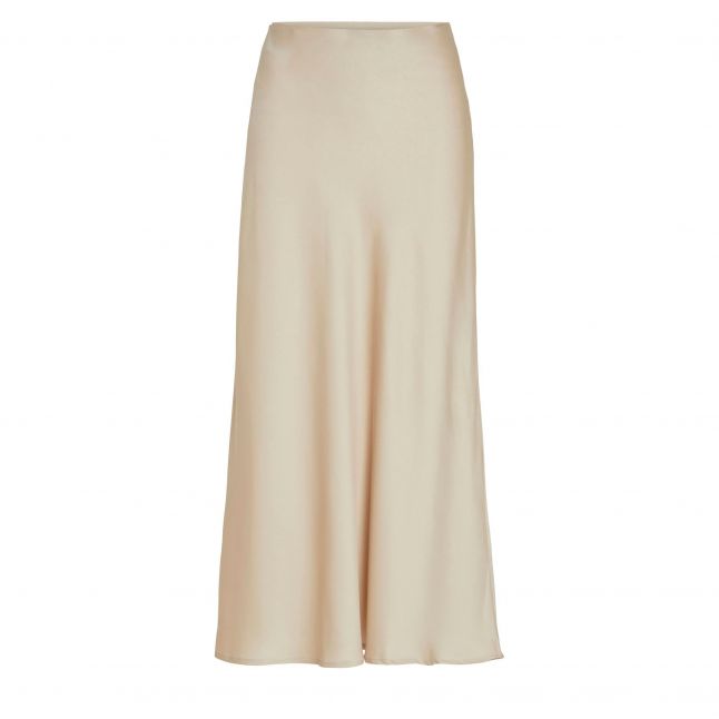 Womens Cement Vielette Satin Midi Skirt