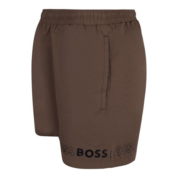 Mens BOSS Khaki Dolphin Swim Shorts