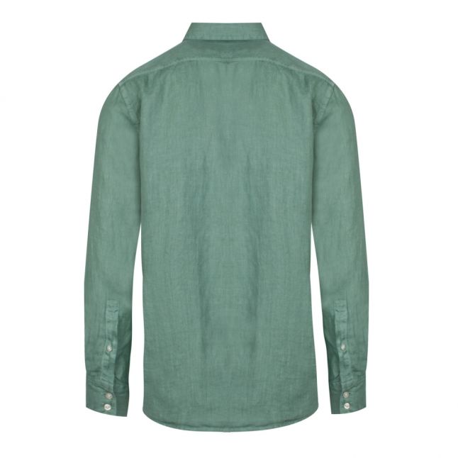 Casual Mens Green Relegant Linen L/s Shirt