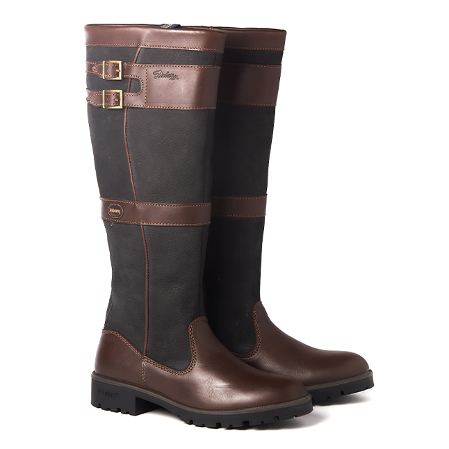 Womens Black & Brown Longford Boots