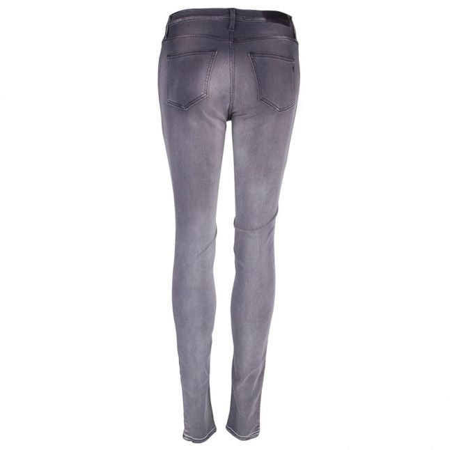 Womens Grey Super High Rise Touch Skinny Fit Jeans