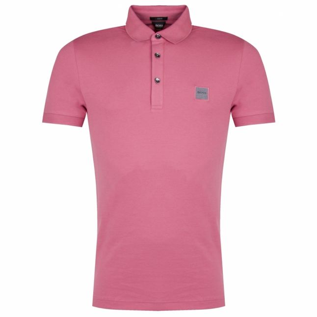 Casual Mens Dusky Pink Passenger Slim Fit S/s Polo Shirt