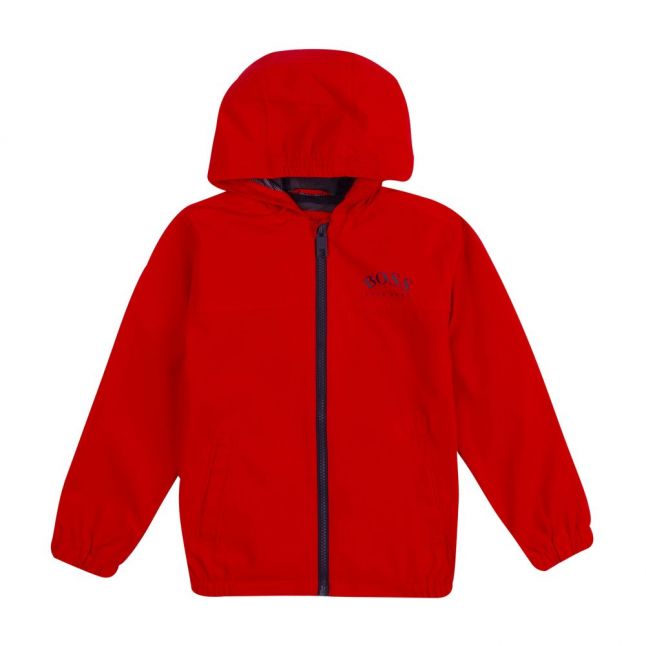 Boys Bright Red Branded Windbreaker