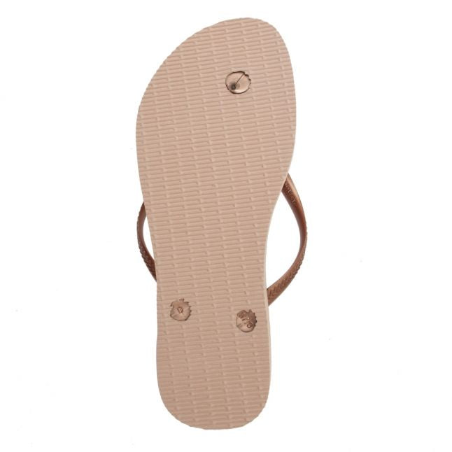 Womens Ballet Rose Slim Animal Flip Flops