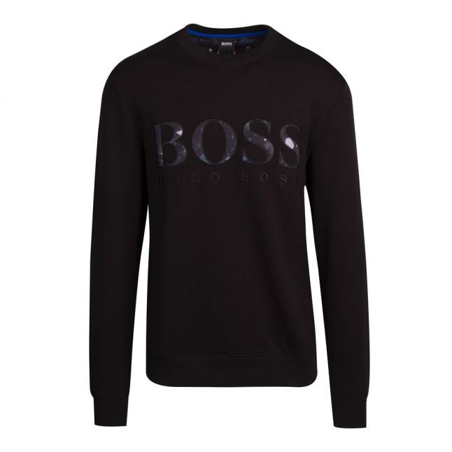 Casual Mens Black Wedown Sweat Top