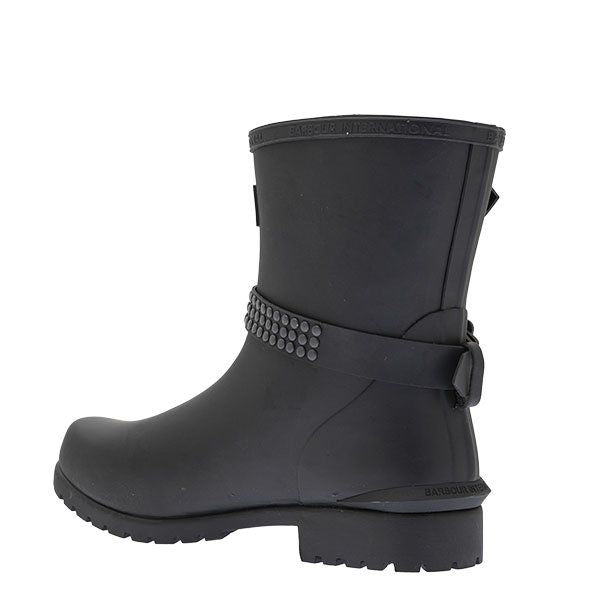 Womens Black Leona Wellington Boots