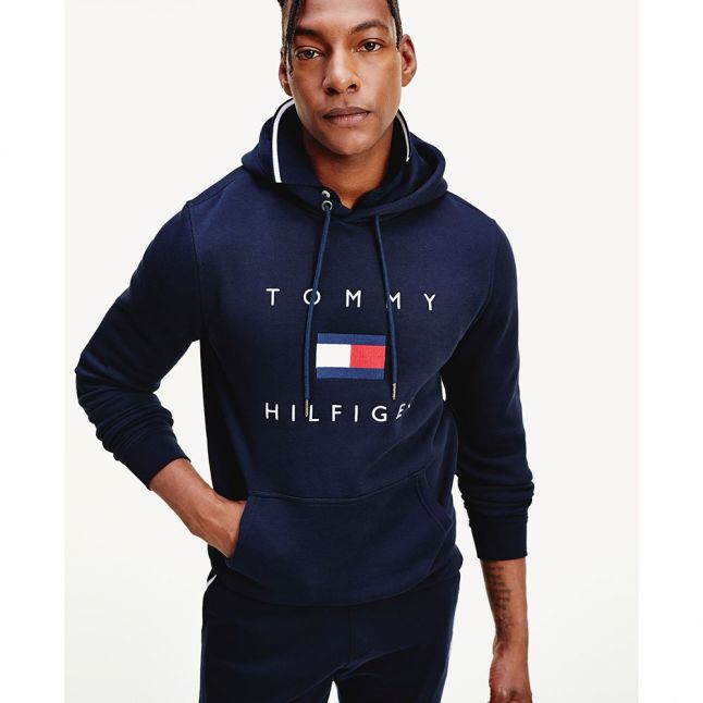 Mens Desert Sky Tommy Flag Hooded Sweat Top