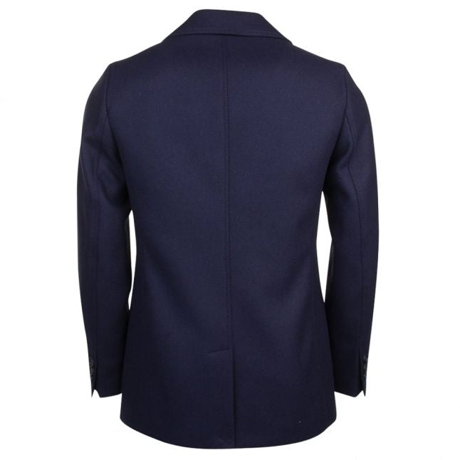 Mens Navy Zachary Wool Peacoat