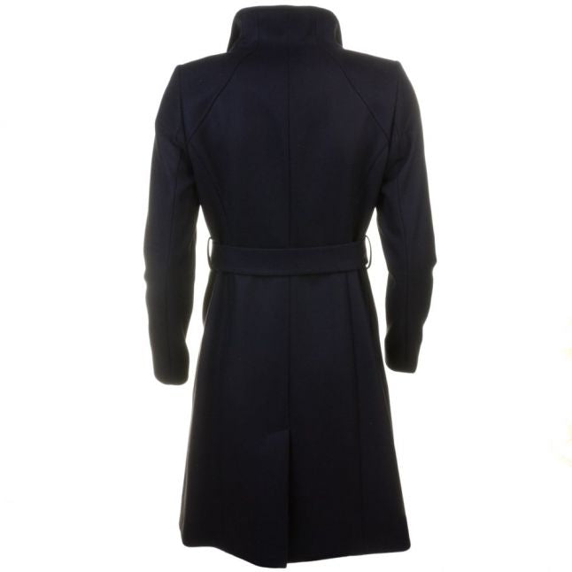 Womens Jet Afina Contrast Lapel Long Wrap Coat