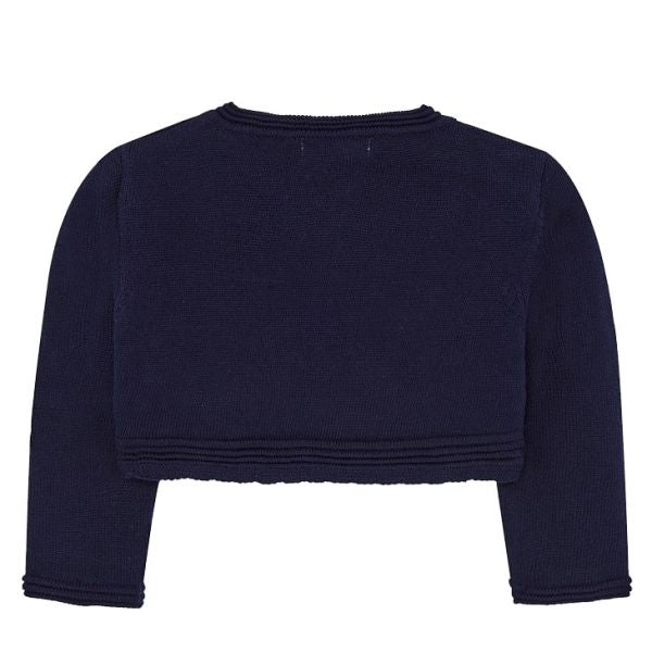 Infant Navy Bow Knitted Cardigan