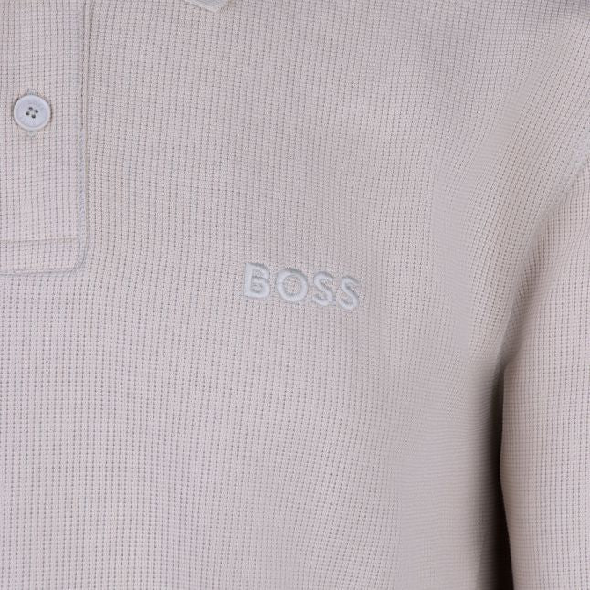 Mens Light Beige Petempestolong L/s Polo