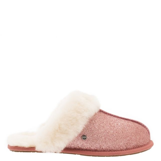 Womens Pink Scuffette II Sparkle Slippers