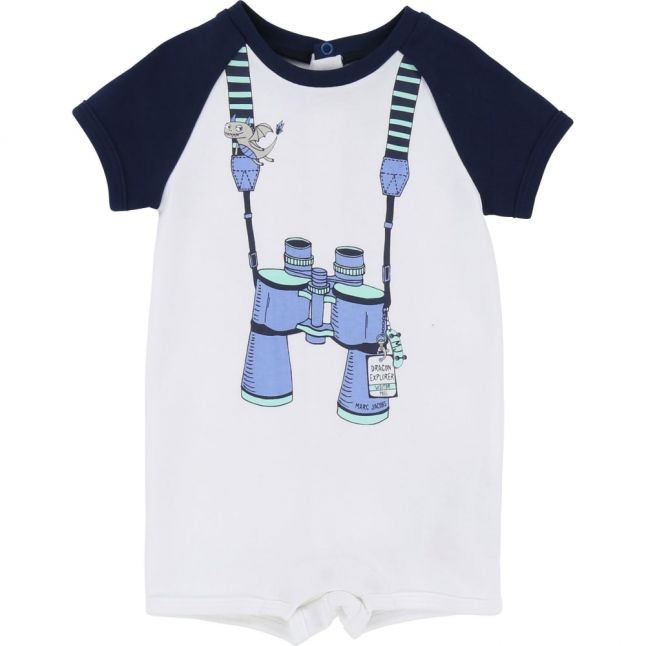 Baby White Binoculars Romper