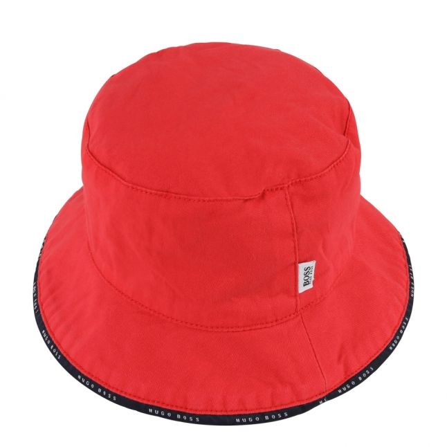 Baby Pale Blue/Red Balloon Reversible Bucket Hat