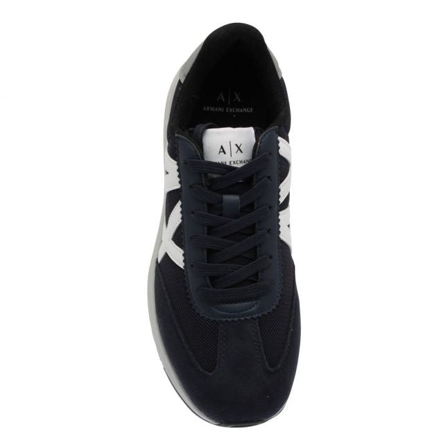 Mens Navy/White Dusseldorf Logo Trainers