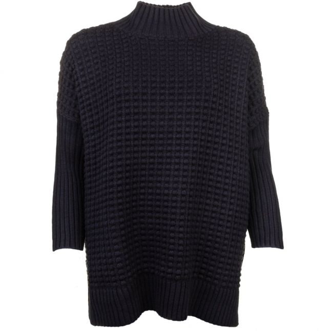 Black Mozart Popcorn High Neck Knitted Jumper