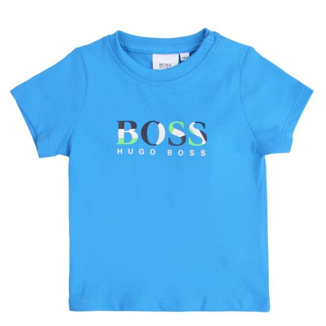 Toddler Bright Blue Colour Big Logo S/s T Shirt