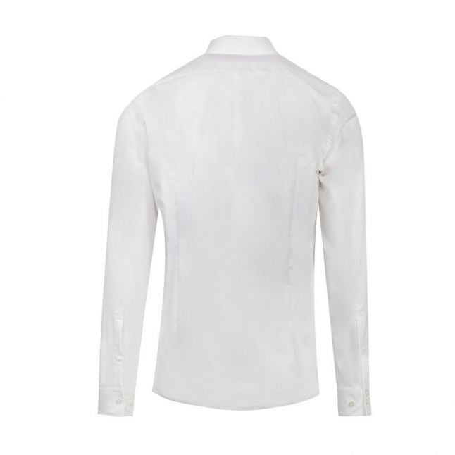 Mens White Kenno Slim Fit L/s Shirt