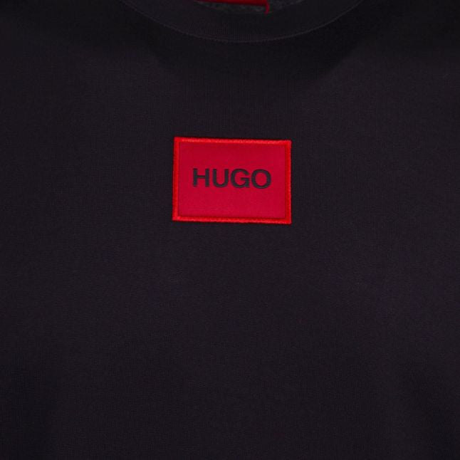 Mens HUGO Black Diragolino 212 Patch S/s T Shirt