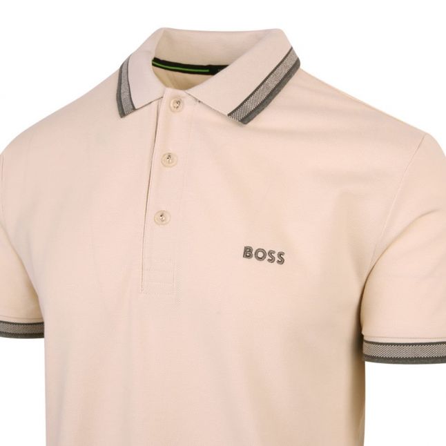 Mens Open White Paddy S/s Polo Shirt