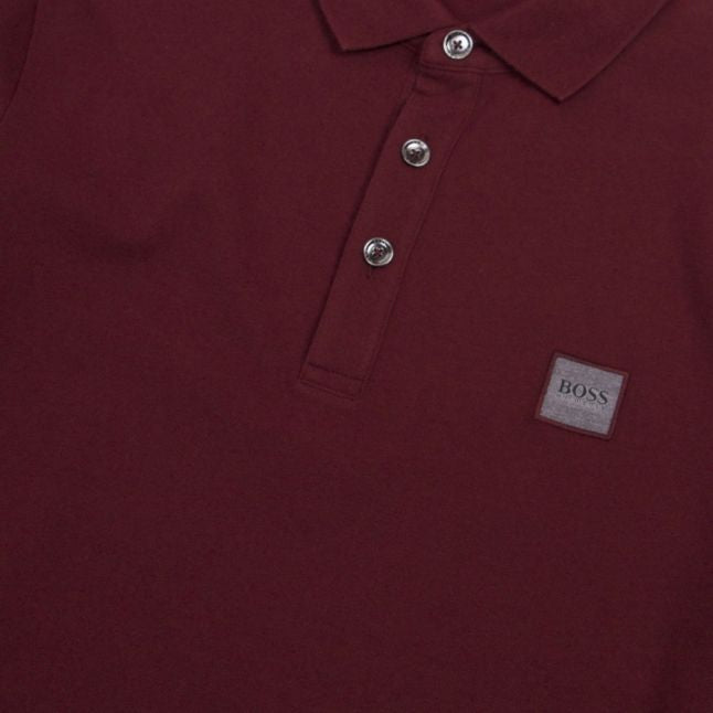 Casual Mens Burgundy Passenger Slim Fit S/s Polo Shirt