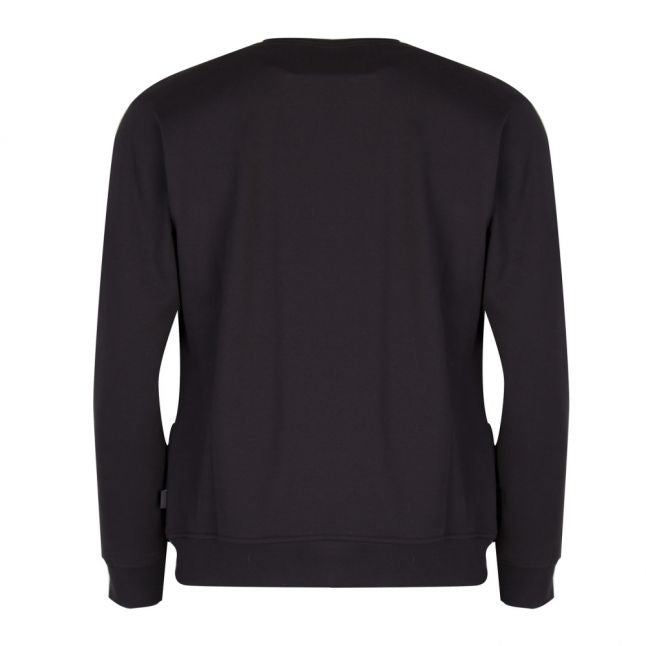 Mens Black Studded Sweat Top