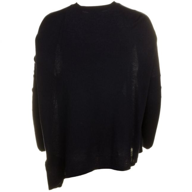 Womens Navy Fraisie Asymmetric Jumper