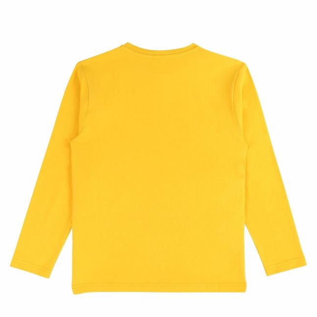 Boys Yellow Layered Logo L/s T Shirt