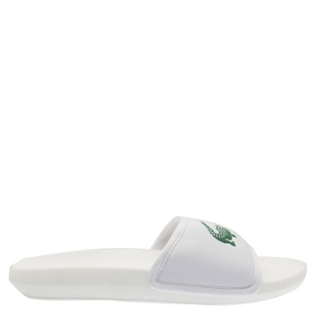 Mens White/Green Croco 119 Slides