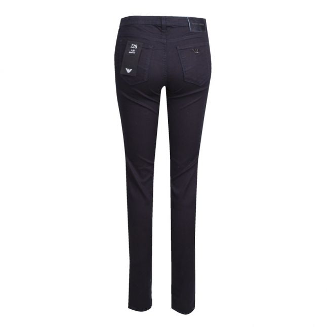 Womens Dark Blue J28 Mid Rise Skinny Fit Jeans