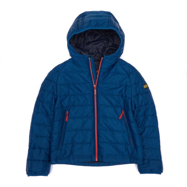 Boys Blue Locking Padded Hooded Coat