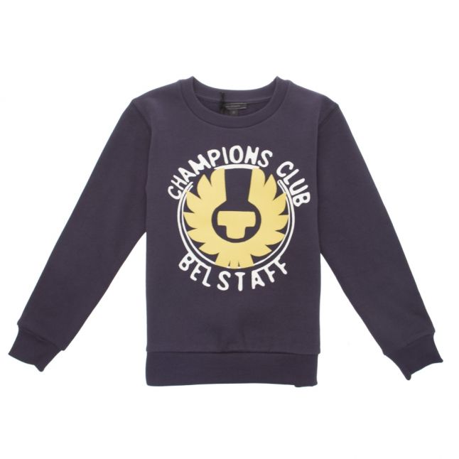 Boys Deep Navy Riley Champion Crew Sweat Top