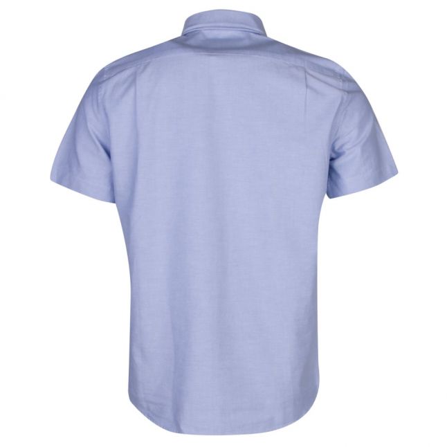 Mens Blue Oxford Regular Fit S/s Shirt