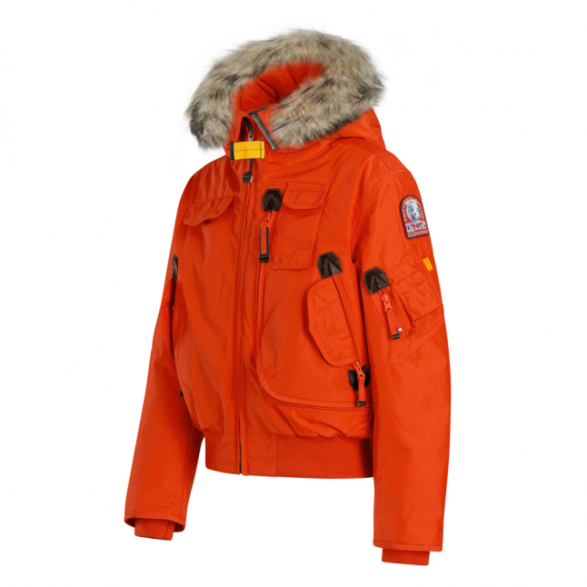 Boys Carrot Gobi Fur Hooded Jacket