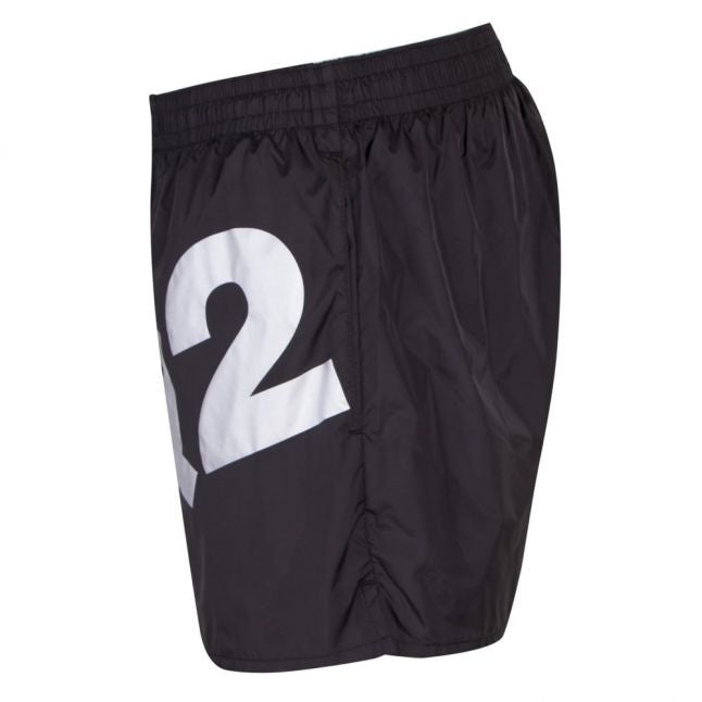 Mens Black Large Logo Swim Shorts