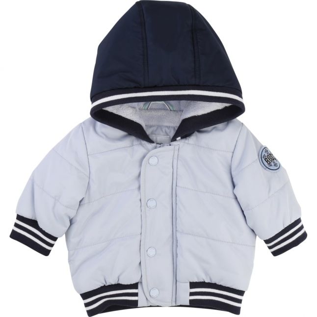 Baby Blue Hooded Puffer Jacket