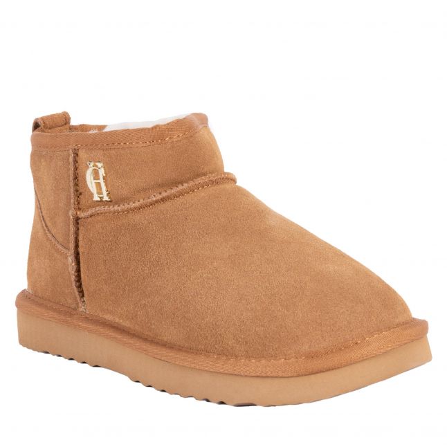 Womens Tan Ultra Mini Shearling Boots